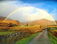 Rainbow over our holiday letting cottage